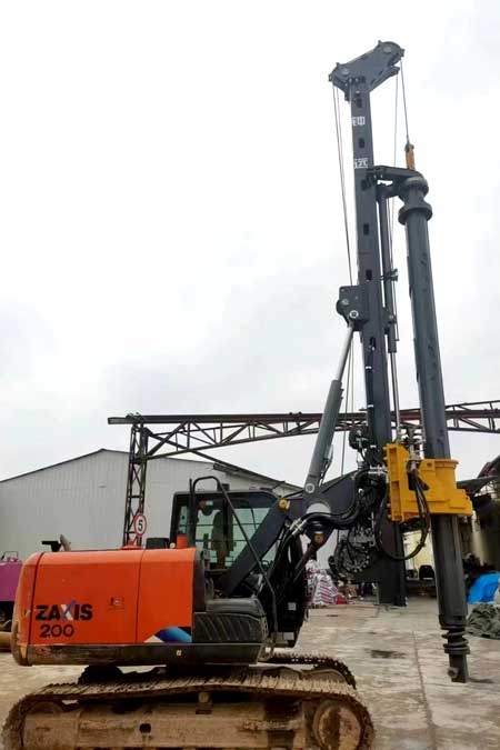 Hitachi-ZX130-5A-excavator-modified-rotary-drilling-rig