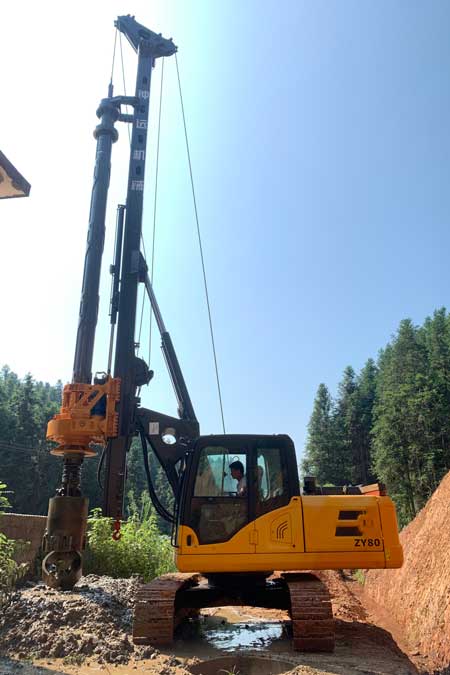 Lonking-6150-excavator-modified-rotary-drilling-rig-0